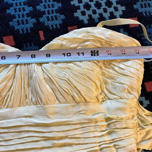 Floaty  💯 Silk Buttery Yellow BCBG "Alicia" Fairy Dress - Picture 8 of 12